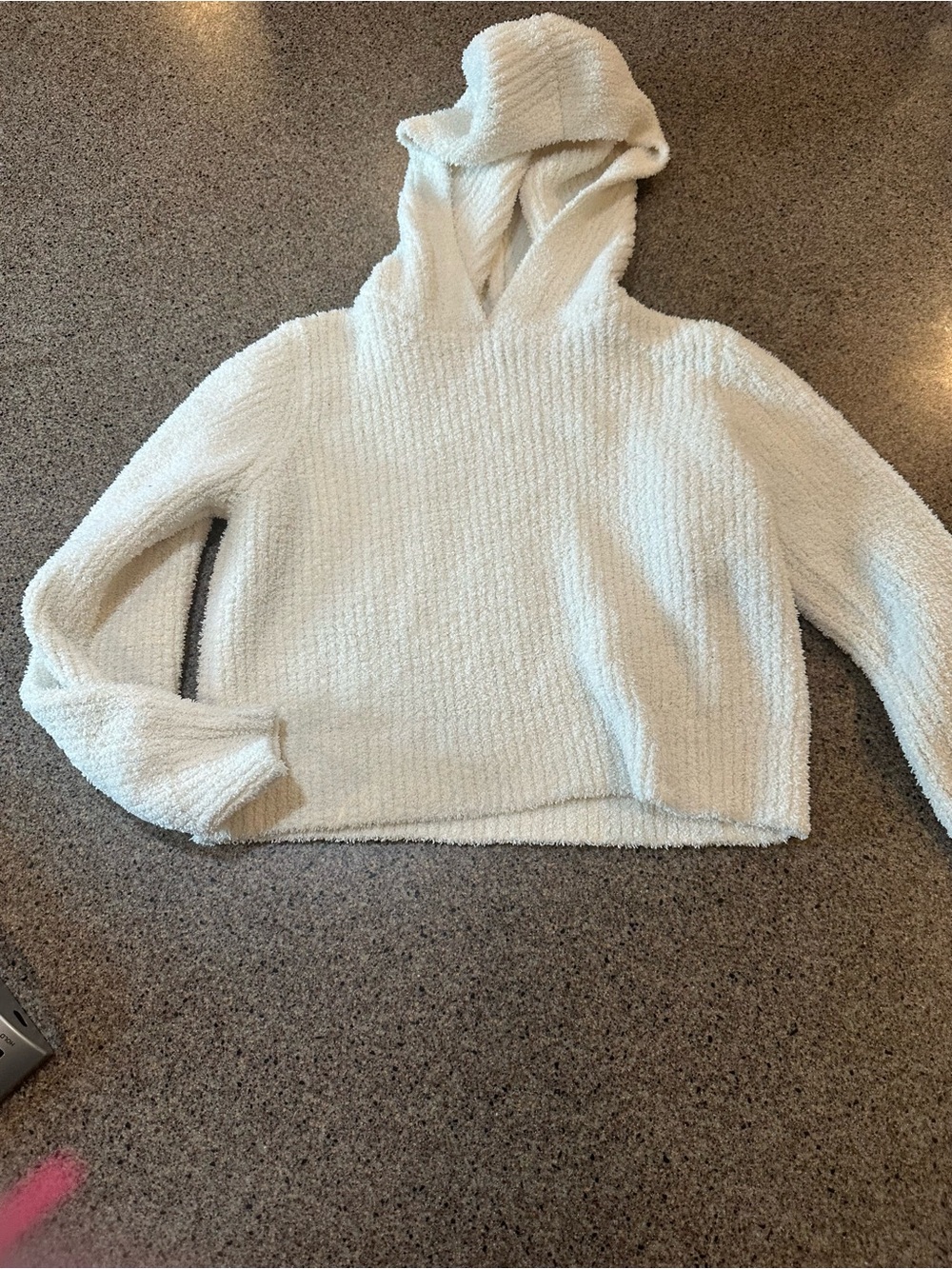 Cozy Hooded Sweater - White